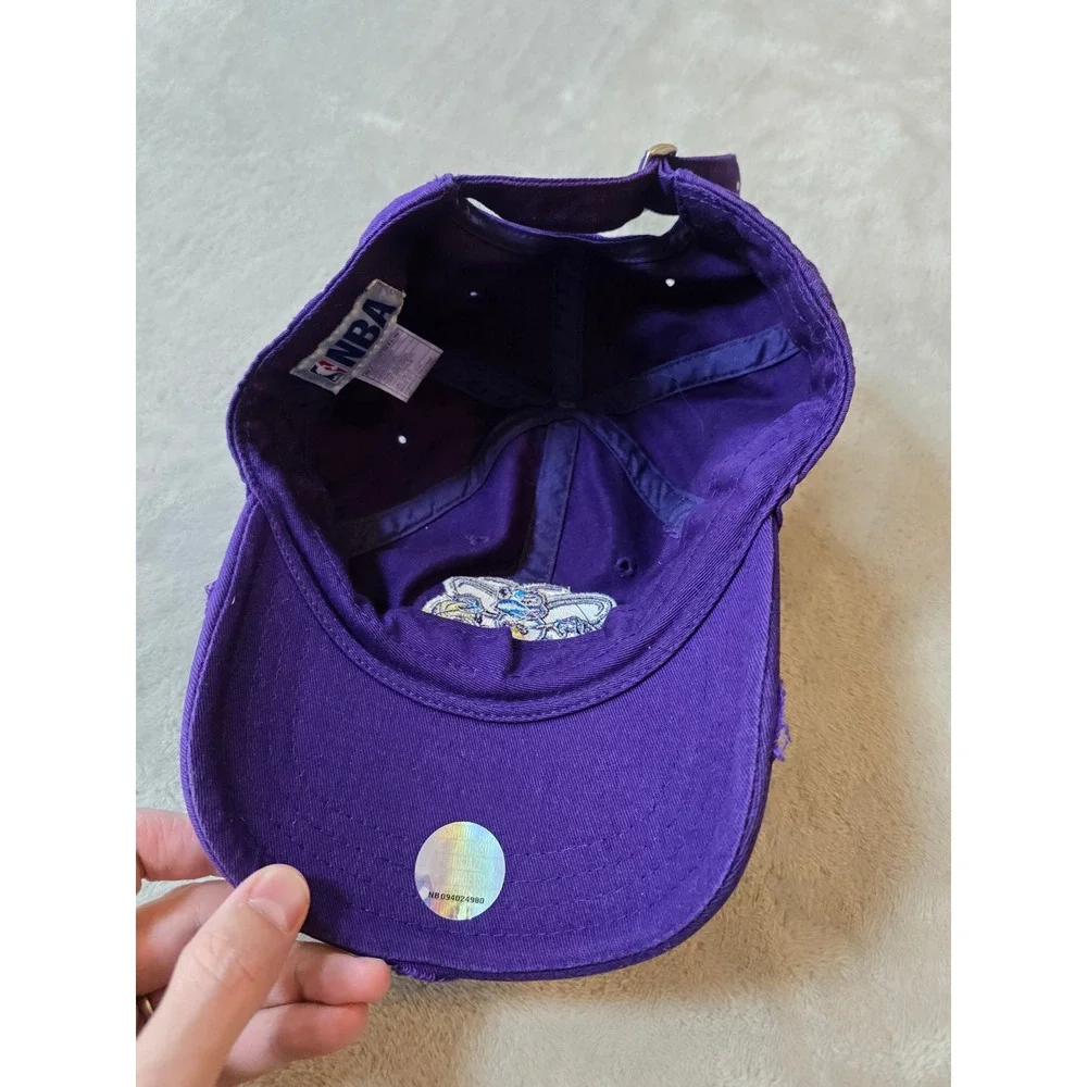 Vintage New Orleans Hornets Hat‎ Cap OSFA Purple Strapback NBA Y2K